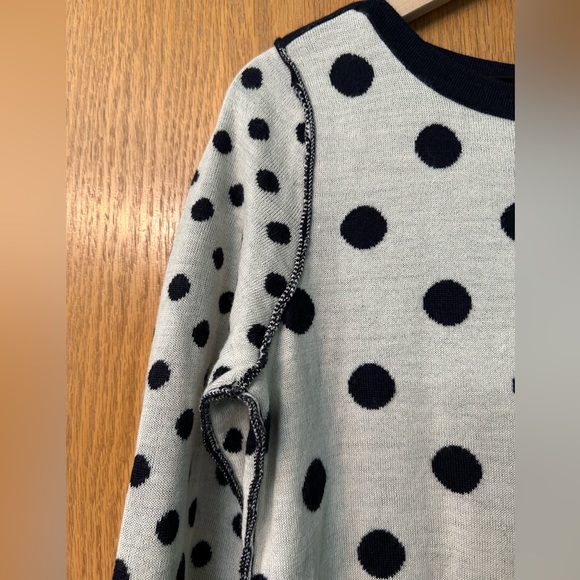 The Limited sweater, navy blue with polka dots, large Limited Sweater reversible - Picture 15 of 16